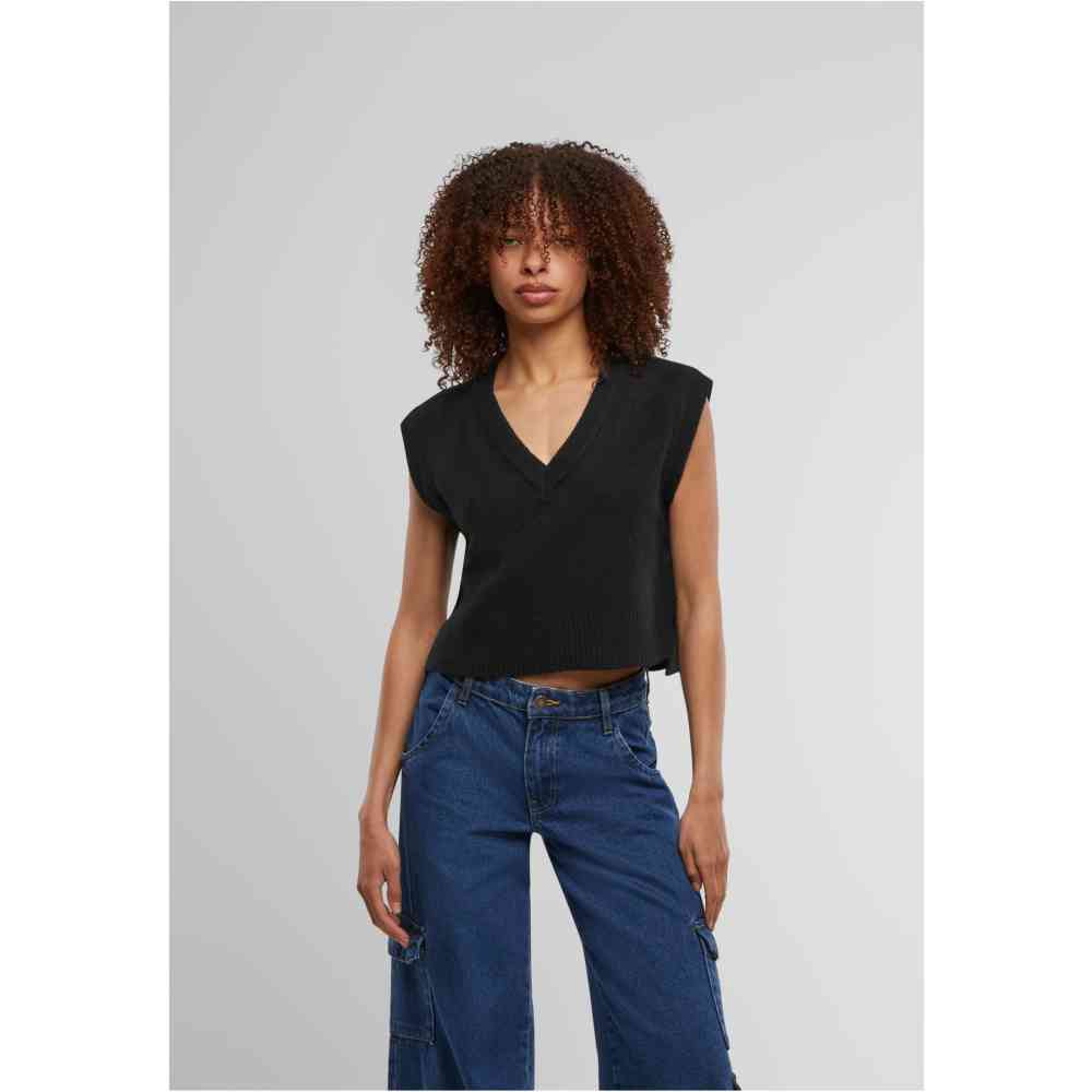 Urban Classics - Soft Knit Pullunder Ärmelloses Top - Schwarz